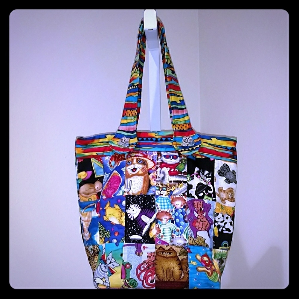 Quilted Patchwork Handbag - image 1